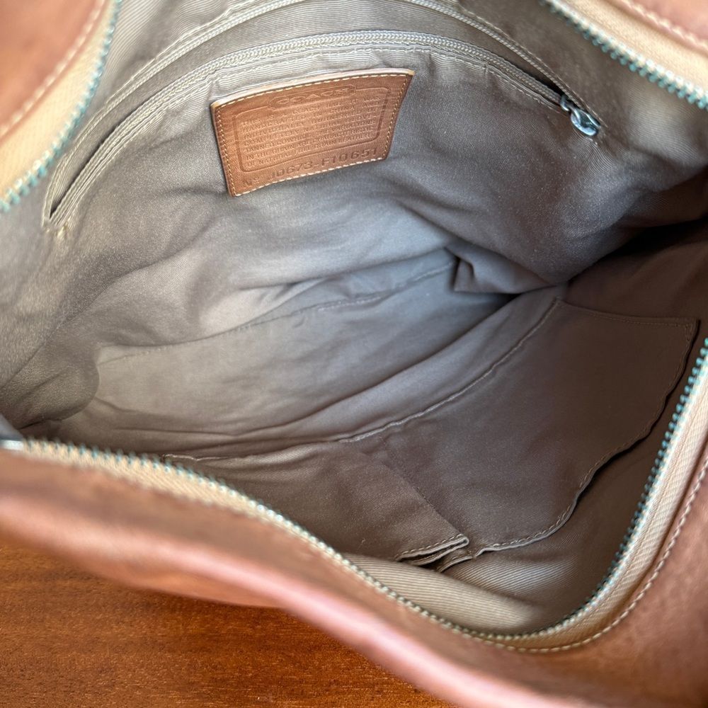 Vintage Rare Coach Leather Polka Dot Patchwork Shoulder Bag Silver Hardware - Picture 7 of 15